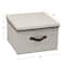 Household Essentials Canvas Storage Box with Lid